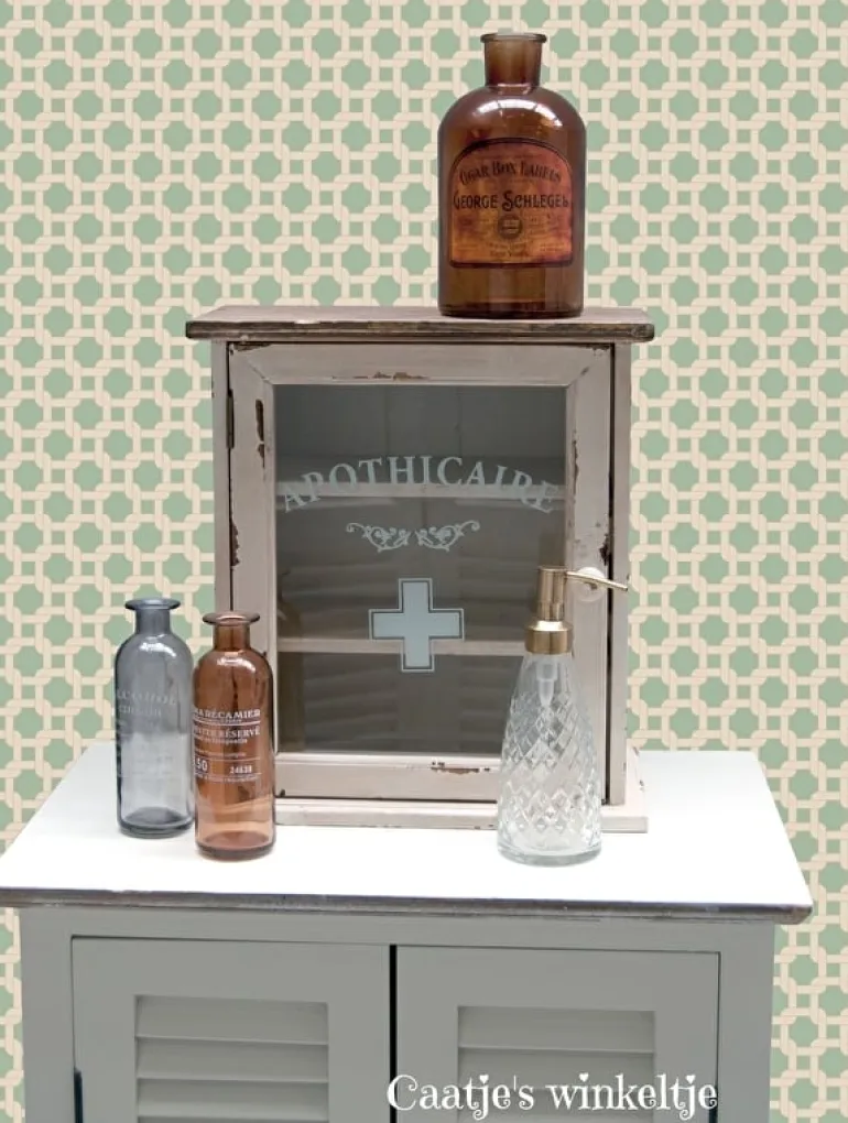 Apothekerskast brocante look 32*18*36