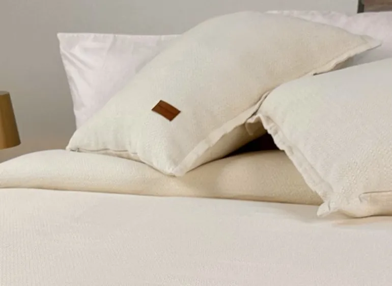 Bedsprei / plaid Utah ecru 180*260