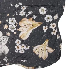 Bedsprei bloemen grijs/beige 2 persoons 230*250