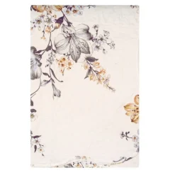 Bedsprei bloemen wit 2 persoons Q207.061