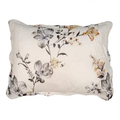 Bedsprei bloemen wit 2 persoons Q207.061