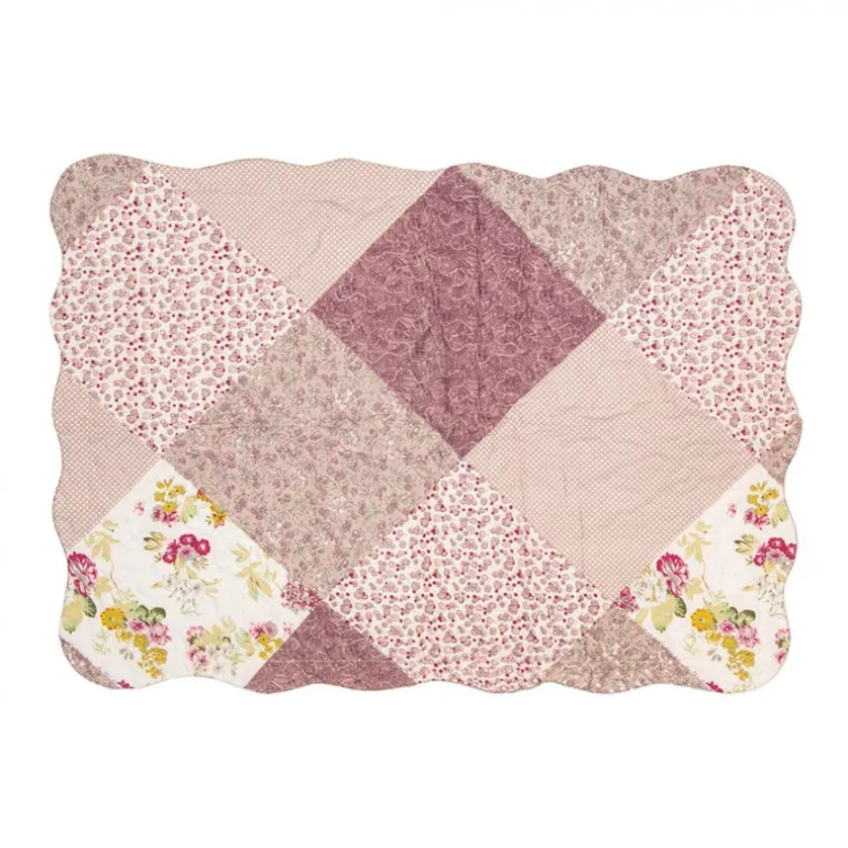 Bedsprei bloemetjes paars 2 persoons 230*250