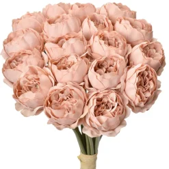 Bosje met 18 roze ranonkels 30cm