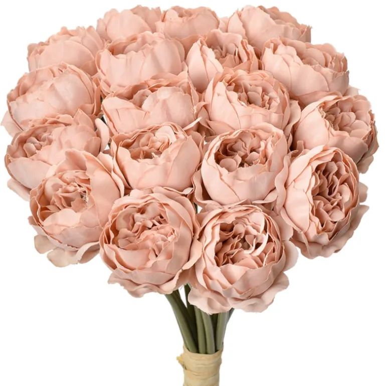 Bosje met 18 roze ranonkels 30cm