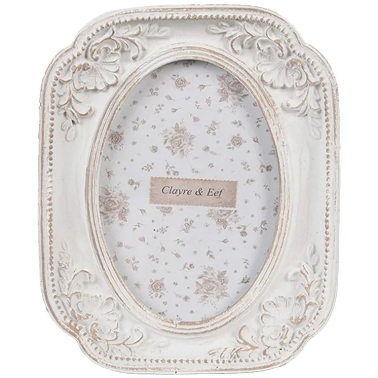 Brocant fotolijstje wit 6*9