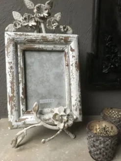 Brocante fotolijst op staander