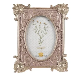 Brocante fotolijst roze 10*15