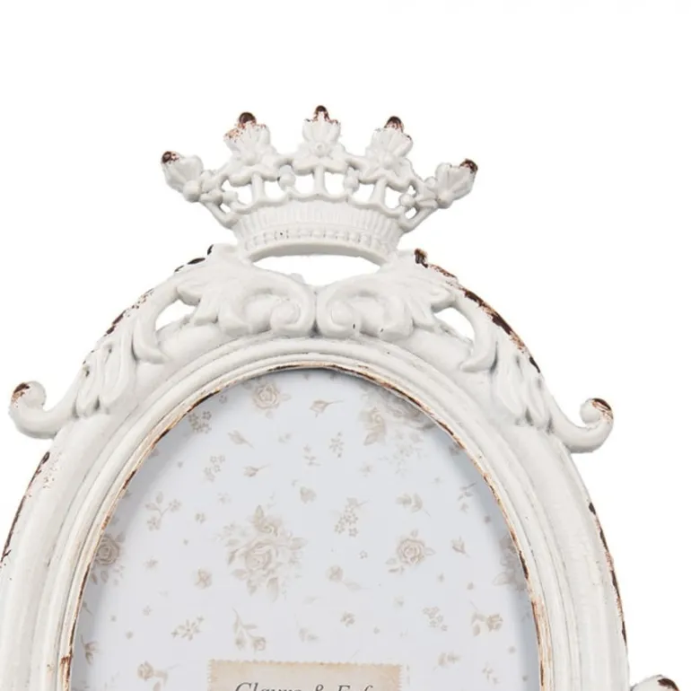 Brocante fotolijst voor 3 foto’s wit 24*20