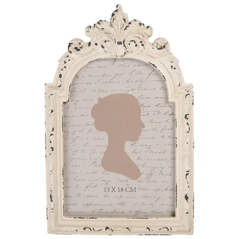 Brocante fotolijst wit 13*18