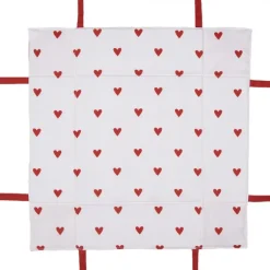 Broodmandje Love It hartjes rood/wit