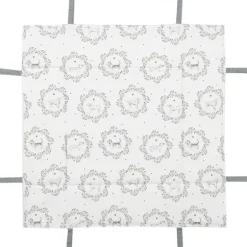 Broodmandje wit/grijs hond