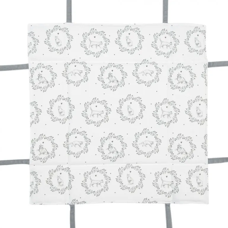 Broodmandje wit/grijs kat