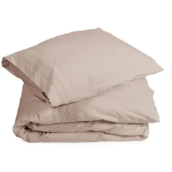 Camilla percal dekbedovertrek zand 200*220