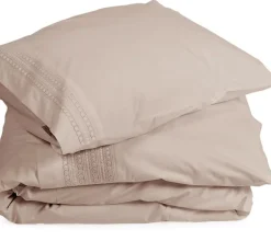 Camilla percal dekbedovertrek zand 200*220