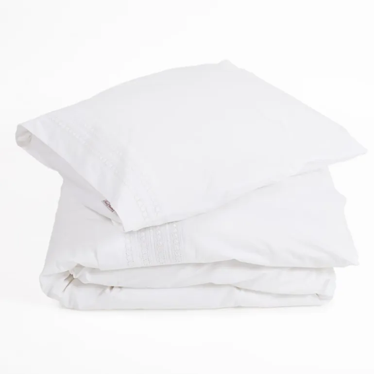 Camilla percal dekbedovertrek wit 140*220