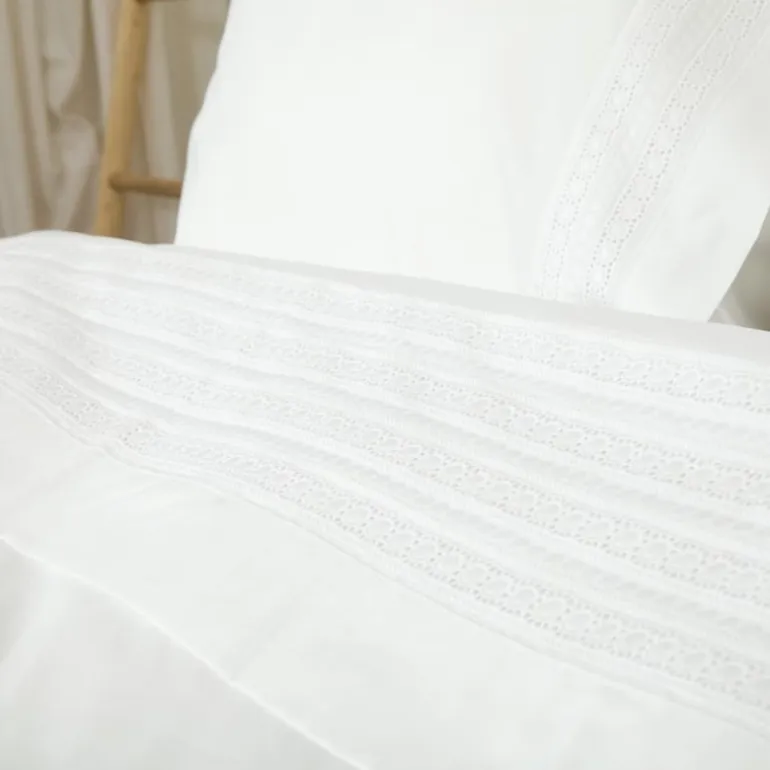 Camilla percal dekbedovertrek wit 140*220