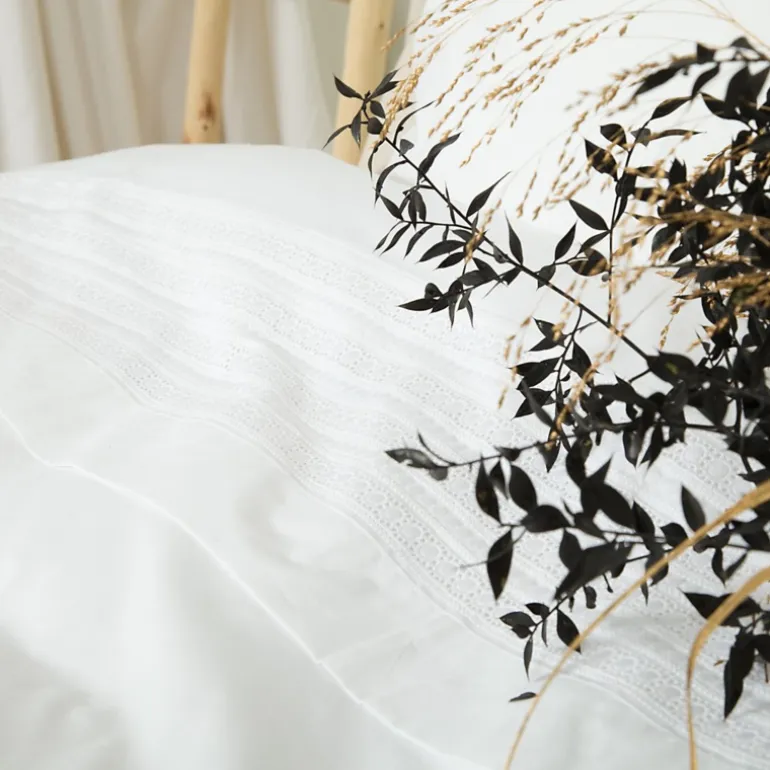 Camilla percal dekbedovertrek wit 140*220