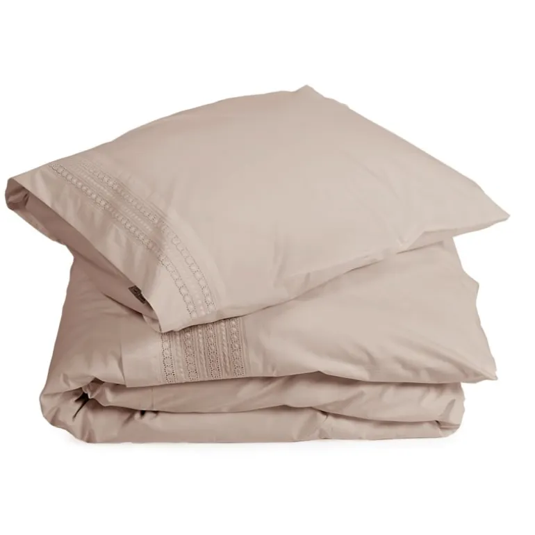 Camilla percal dekbedovertrek zand 140*220