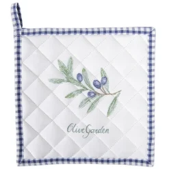 Clayre & Eef pannenlap olijven blauw