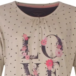 Dames nachthemd LOVE beige
