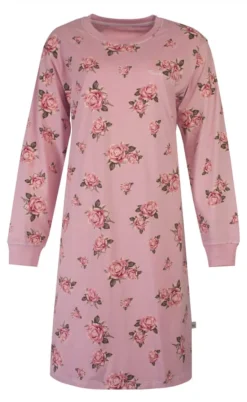Dames nachthemd rozen roze