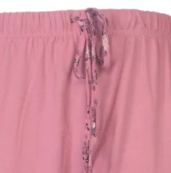 Dames pyjama bloemetjes roze