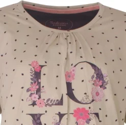 Dames pyjama LOVE beige