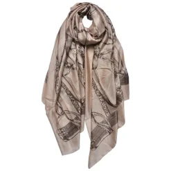 Dames sjaal beige/bruin