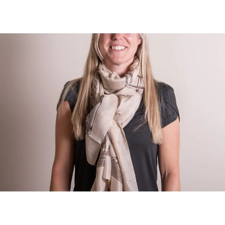 Dames sjaal beige/bruin