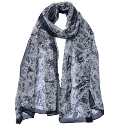 Dames sjaal print grijs
