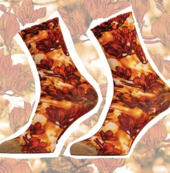 Dames sokken herfst bloesem mt. 36-38