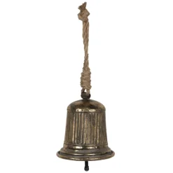 Decoratie bel bronskleur 16*16