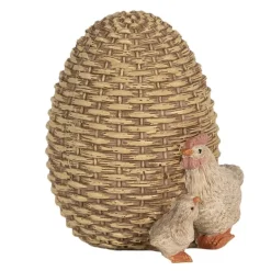 Decoratie ei met kippetjes 9*8*10