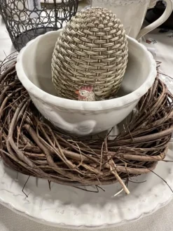 Decoratie ei met kippetjes 9*8*10