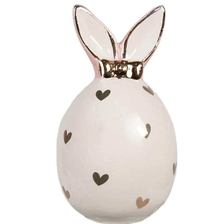 Decoratie ei met oortjes en hartjes 5*9