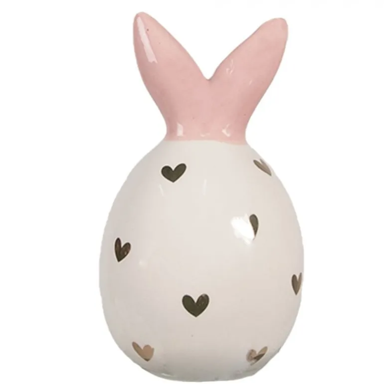 Decoratie ei met oortjes en hartjes 5*9