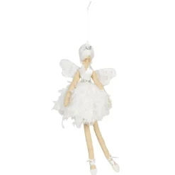 Decoratie engel hanger wit 18*29