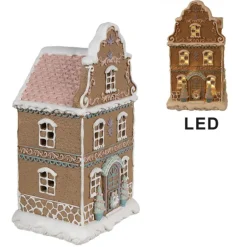 Decoratie gingerbread huisje LED 12*9*20