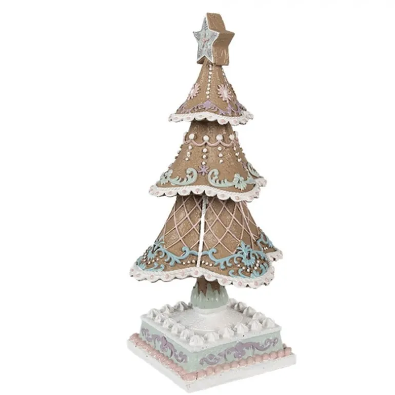 Decoratie gingerbread Kerstoom 25 cm