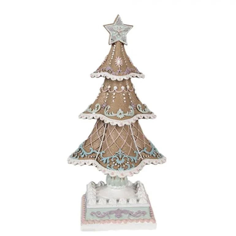 Decoratie gingerbread Kerstoom 25 cm