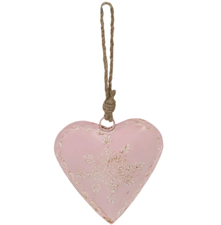 Decoratie hanger ijzeren hart 9*2*9