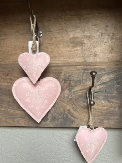 Decoratie hanger ijzeren hart 9*2*9