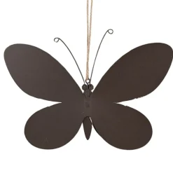 Decoratie hanger metalen vlinder (M) 22 cm