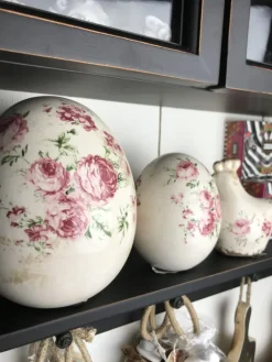 Decoratie hart met roosjes 11*11*4