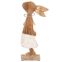 Decoratie houten konijn meisje 18*6*40