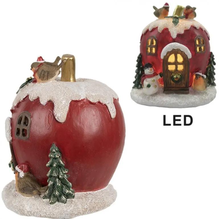 Decoratie huisje appel met LED