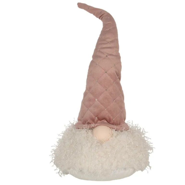 Decoratie kabouter met LED 44cm