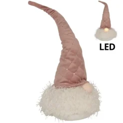 Decoratie kabouter met LED 44cm