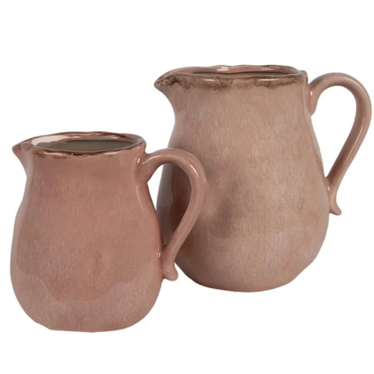 Decoratie kan roze keramiek 17 cm