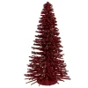 Decoratie kerstboom hout rood 17*30
